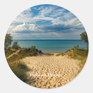 Indiana Dunes, Lake Michigan, Ronde Sticker