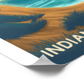 Indiana Dunes Nationaal Park Litho Kunstwerk Poste Poster (Hoek)