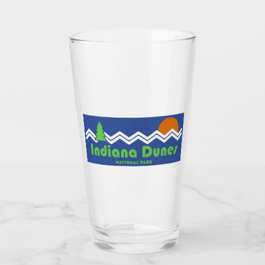 Indiana Dunes National Park Retro Glas (Voorkant)
