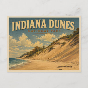 Indiana Dunes National Park Vintage Briefkaart