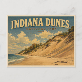 Indiana Dunes National Park Vintage Briefkaart