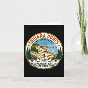 Indiana Dunes National Park vintage wandelen Kaart