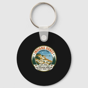 Indiana Dunes National Park vintage wandelen Sleutelhanger