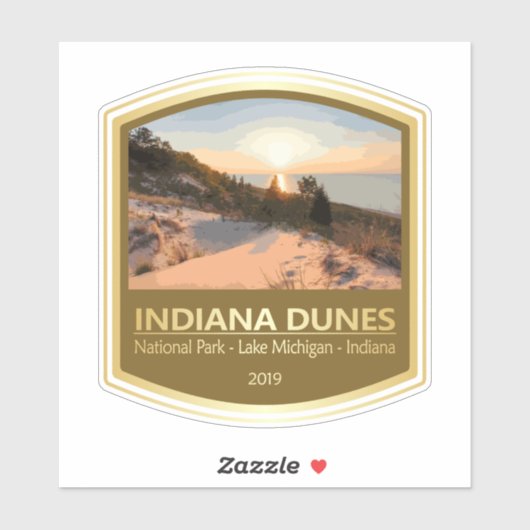 Indiana Dunes NP (PF1) Sticker (Vel)