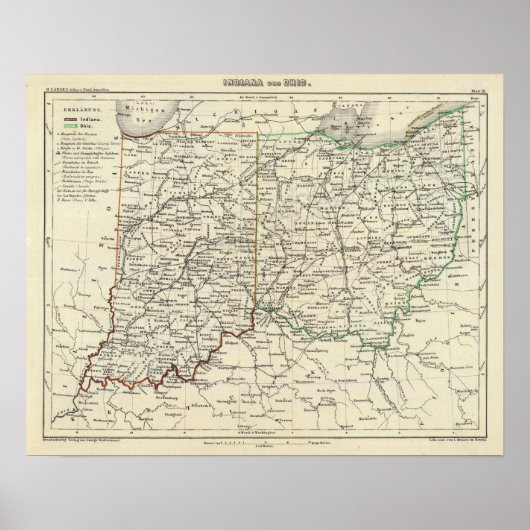 Indiana en Ohio Poster (Voorkant)