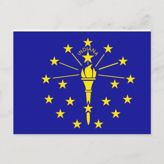 Indiana Flag Briefkaart (Voorkant)