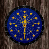 Indiana Flag Dartboard & Indiana/USA-spelraad Dartbord