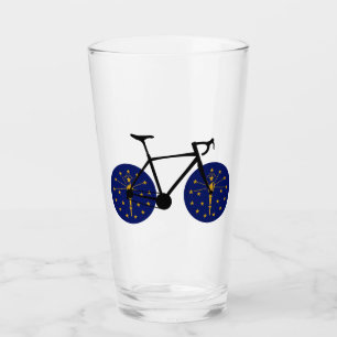 Indiana Flag Fietsen Glas