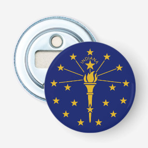 Indiana Flag & Indiana party/sport USA drink Button Flesopener