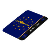 Indiana Flag & Indiana State/reis Amerika Magneet (Linkerzijde)