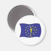 Indiana Flag Magnet Magneet (Voorkant / Achterkant)