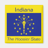 Indiana Flag Magnet Magneet (Voorkant)