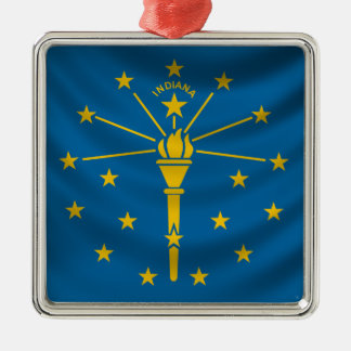 Indiana Flag Metalen Ornament