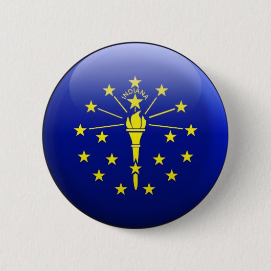 Indiana Flag Ronde Button 5,7 Cm (Voorkant)
