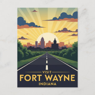 Indiana Fort Wayne Travel Briefkaart