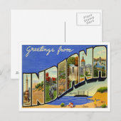 Indiana-groeten uit de VS Briefkaart (Voorkant / Achterkant)