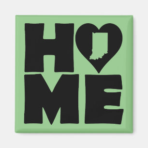 Indiana Home Heart State Fridge Magnet Magneet