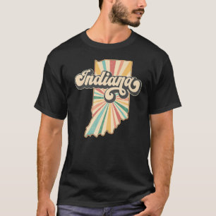 Indiana Home State US Retro Country Patrio T-shirt