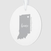 Indiana Hometown Personalized Ornament (voorkant)