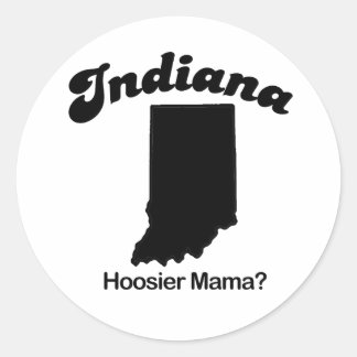 Indiana - Hoosier Mama Ronde Sticker