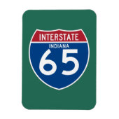 Indiana in I-65 Interstate Highway Shield - Magneet (Verticaal)
