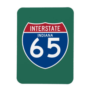 Indiana in I-65 Interstate Highway Shield - Magneet