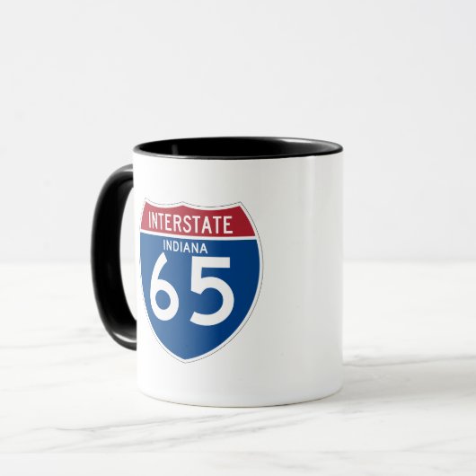 Indiana in I-65 Interstate Highway Shield - Mok (Voorkant links)