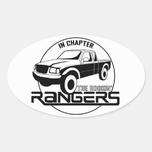 Indiana, IN - Rockin’ Rangers Chapter, Latere Gen Ovale Sticker