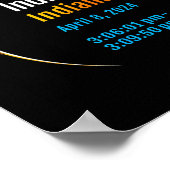 Indiana in totaal zonsverduistering 2024 1 poster (Hoek)