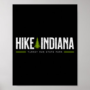 Indiana In Turkey Run State Park Wandelboom Retro Poster
