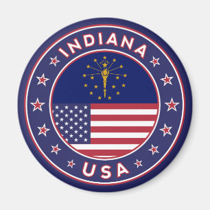 Indiana, Indiana t-shirt, Indiana sticker, Magneet