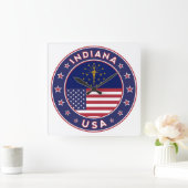Indiana, Indiana t-shirt, Indiana sticker, Vierkante Klok (Huis)