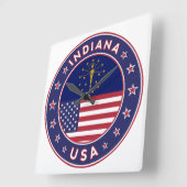 Indiana, Indiana t-shirt, Indiana sticker, Vierkante Klok (Hoek)