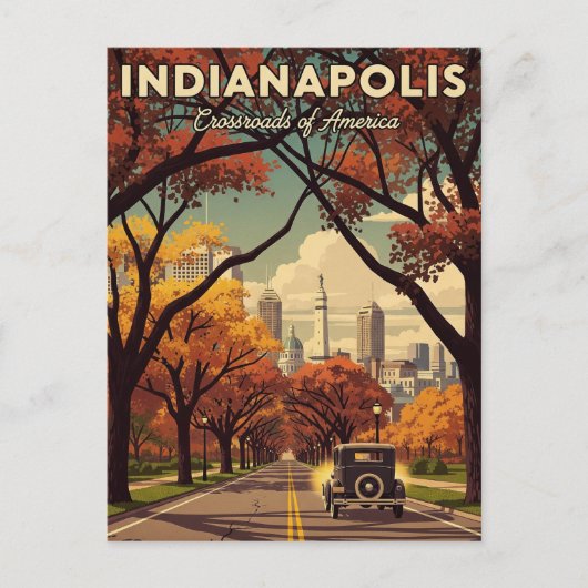  Indiana Indianapolis Briefkaart (Voorkant)