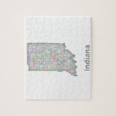 Indiana-kaart Legpuzzel (Verticaal)