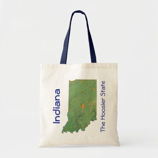 Indiana Map Bag Tote Bag (Voorkant)