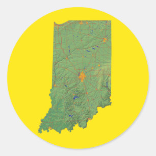 Indiana Map Sticker