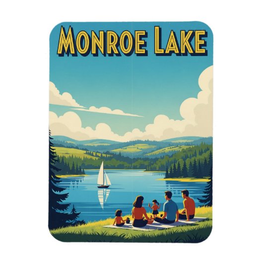 Indiana Monroe Lake Travel Magneet (Verticaal)