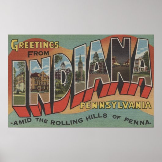 Indiana, Pennsylvania - Grote Letter-scènes Poster (Voorkant)