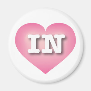 Indiana Pink Fade Heart - Ik hou van Magneet