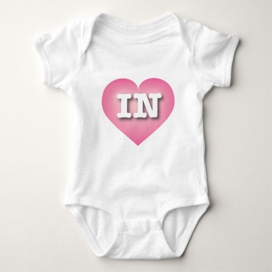 Indiana Pink Fade Heart - Ik hou van Romper (Voorkant)