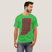 Indiana Plaid in Red Oversized T-shirt (Voorkant volledig)