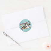 Indiana -  Postacard Design Ronde Sticker (Envelop)