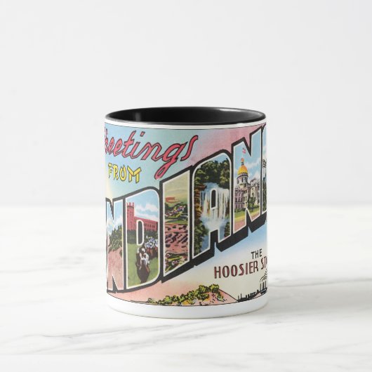 Indiana - postacard-ontwerp mok (Midden)