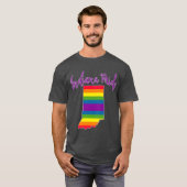 Indiana Pride with Rainbow Stripes T-shirt (Voorkant volledig)