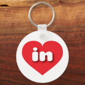 Indiana red hart - Ik hou van Sleutelhanger (Voorkant)