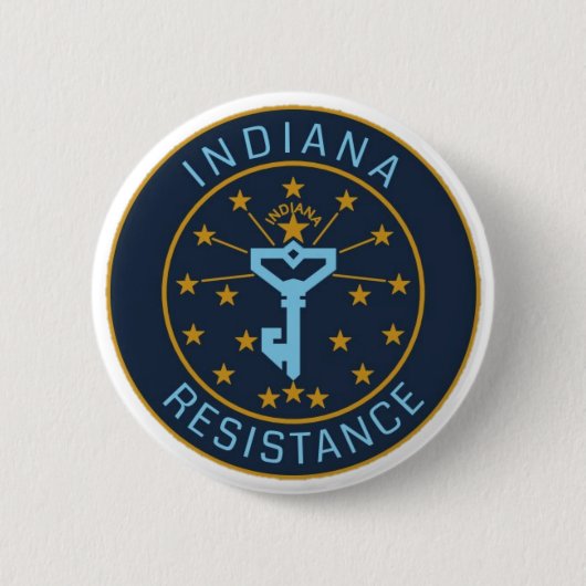 Indiana Resistance pin Ronde Button 5,7 Cm (Voorkant)