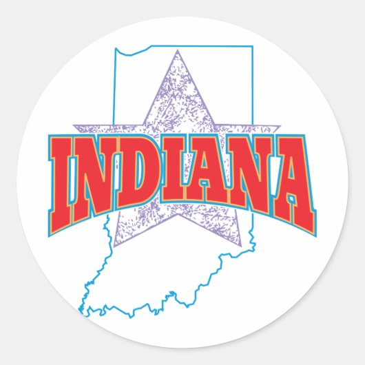 Indiana Ronde Sticker (Voorkant)