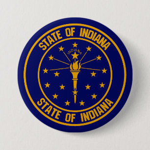 Indiana Round Emblem Ronde Button 7,6 Cm
