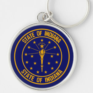 Indiana Round Emblem Sleutelhanger